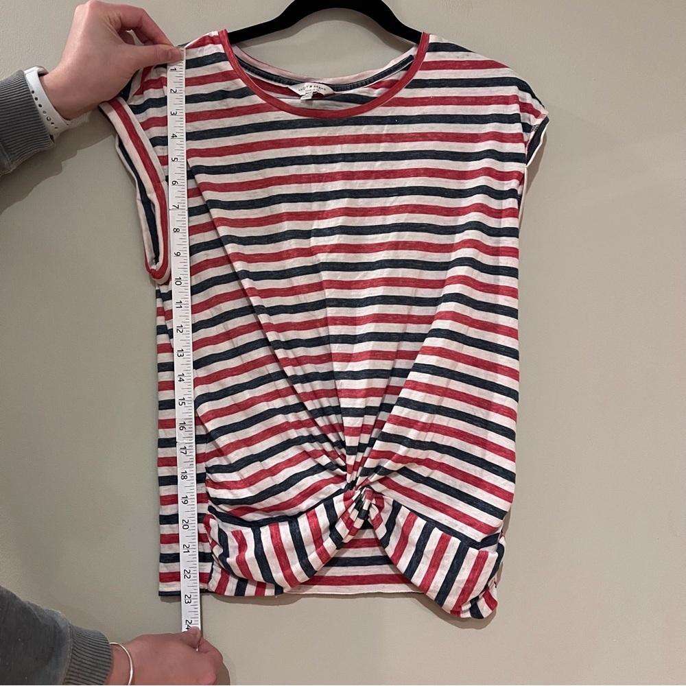 Lucky Brand Red White and Blue Striped Top - Picture 5 of 6